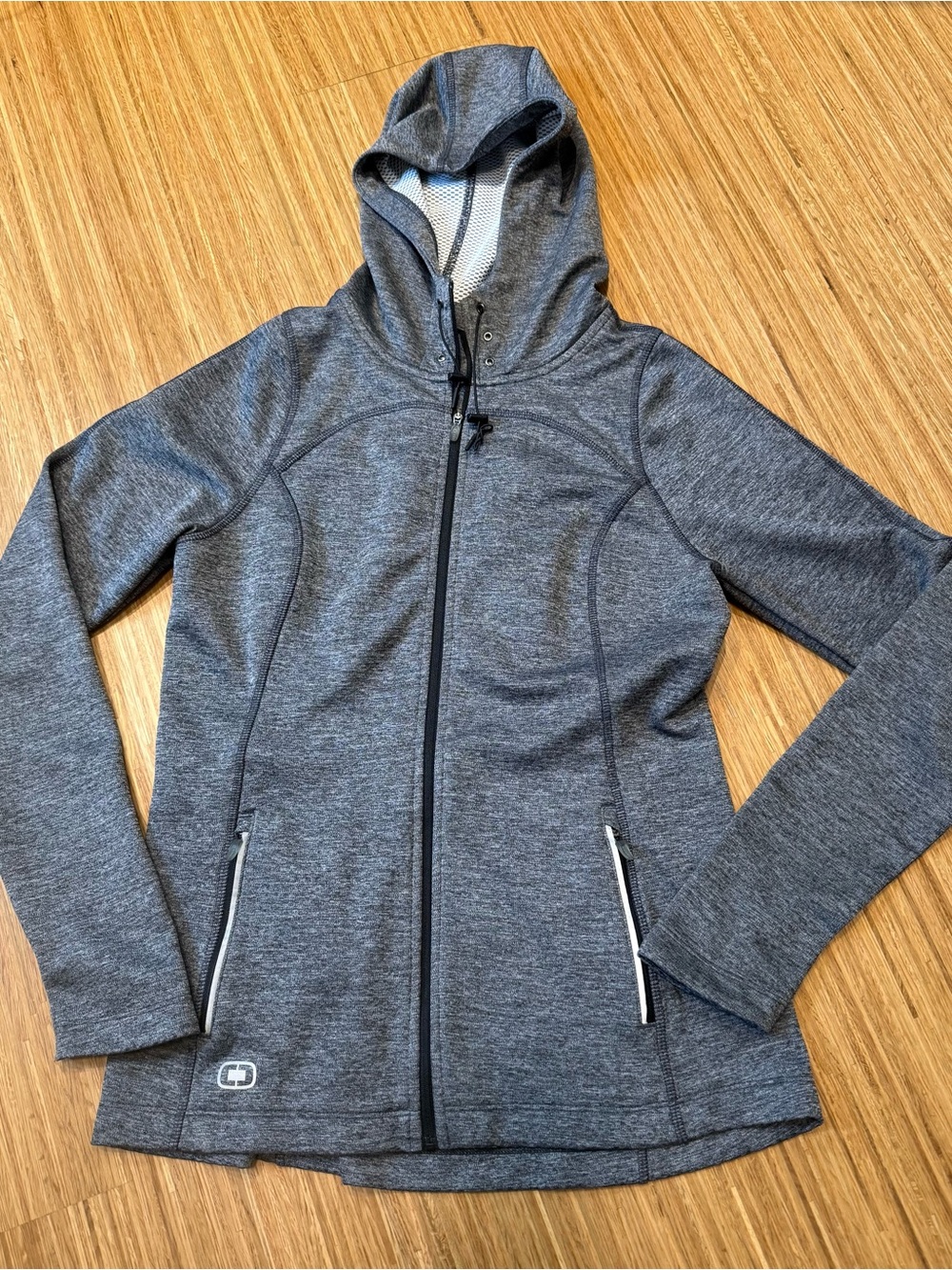 Gray Women's Zip Hoodie Jacket